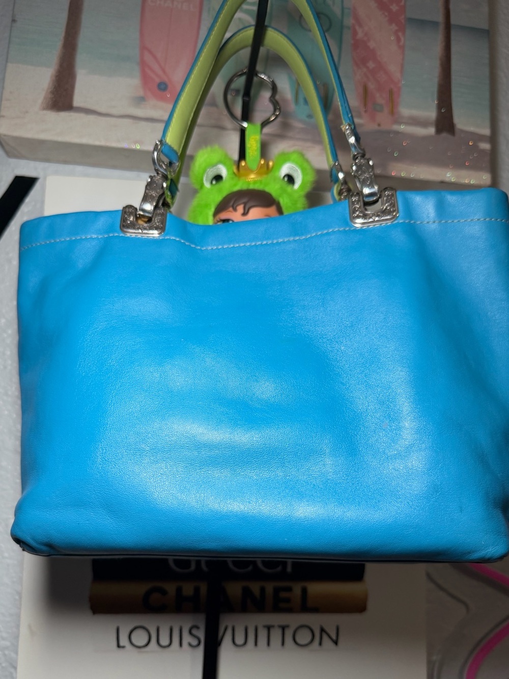 Brighton “Heart Stitch” reversible leather tote (vintage/Y2K-era Brighton) - Picture 2 of 8
